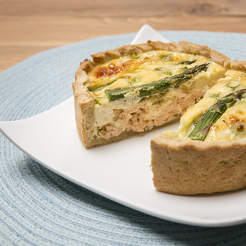 salmon and asparagus quiche