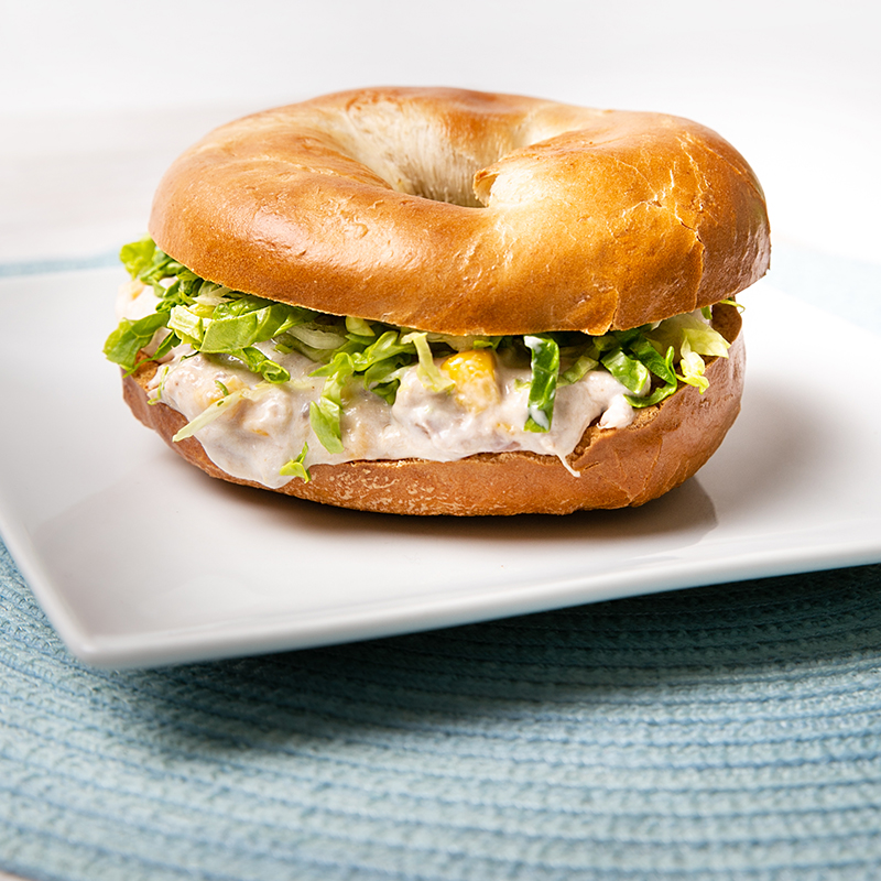 Tuna sweetcorn bagel 