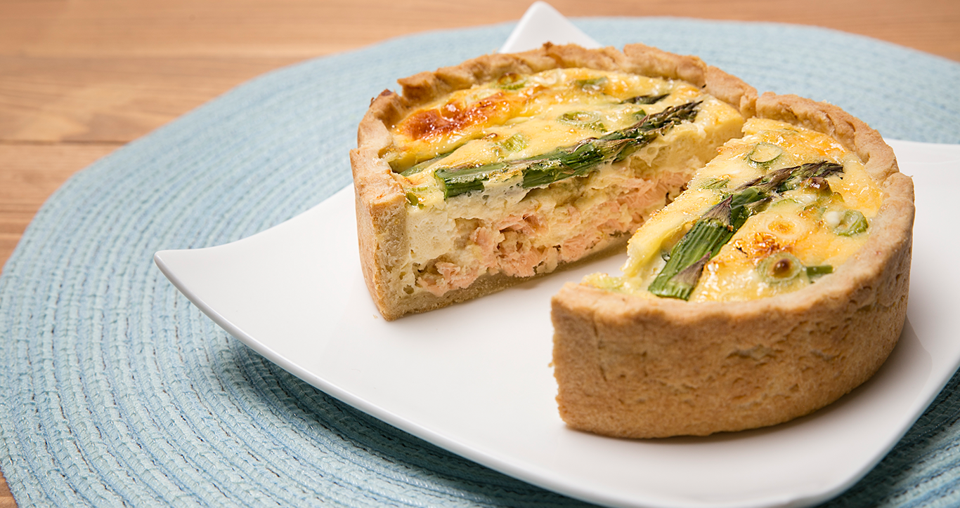 salmon and asparagus quiche